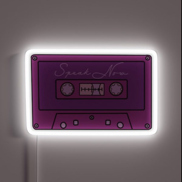 Ts Speak Now Cassette RGB Neon Sign