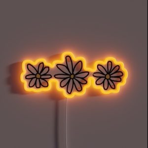 Tumblr Daisy Flower RGB Neon Sign