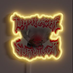 Tummy Ache Survivor Metal Design RGB Neon Sign