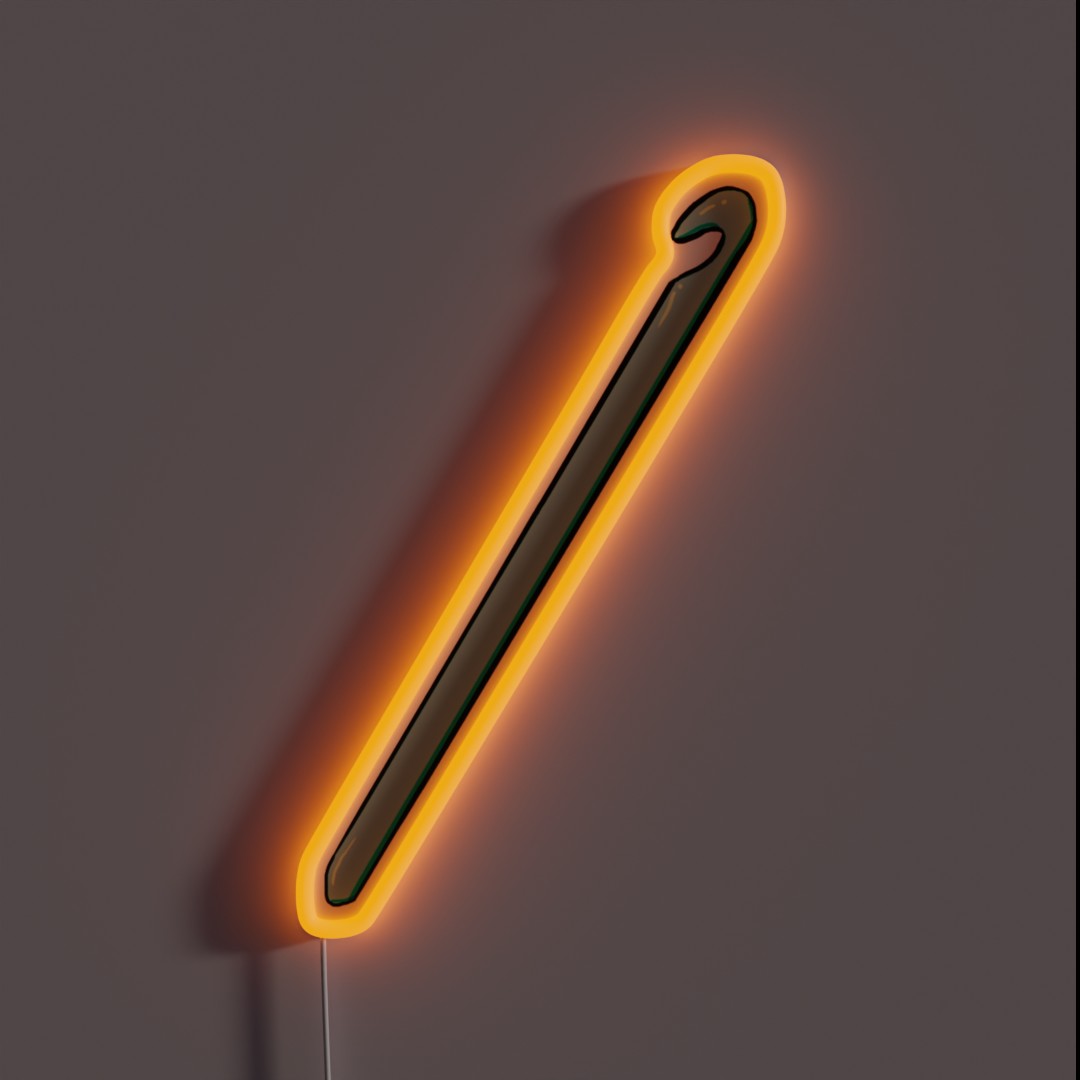 Turquoise Crochet Hook RGB Neon Sign Turquoise Crochet Hook RGB Neon Sign