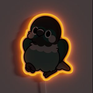 Turquoise Green Cheek Conure Kawaii Birbs RGB Neon Sign Turquoise Green Cheek Conure Kawaii Birbs RGB Neon Sign