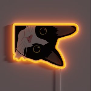 Tuxedo Cat In The Corner RGB Neon Sign Tuxedo Cat In The Corner RGB Neon Sign
