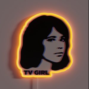 TV Girl 3D Anaglyph Dream Girl Logo RGB Neon Sign