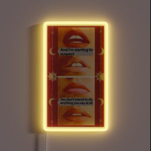 TV Girl Not Allowed Digital Collage RGB Neon Sign