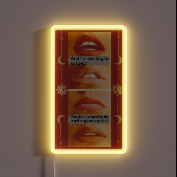 TV Girl Not Allowed Digital Collage RGB Neon Sign