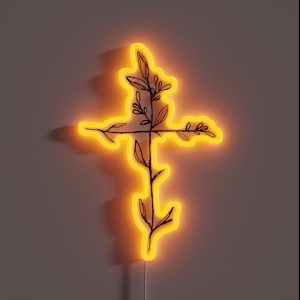 Twig Cross RGB Neon Sign
