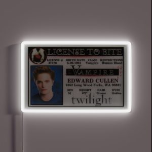 TWILIGHT LICENSE RGB Neon Sign TWILIGHT LICENSE RGB Neon Sign