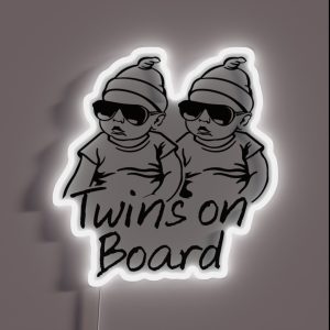 Twins On Board RGB Neon Sign