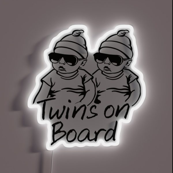 Twins On Board RGB Neon Sign