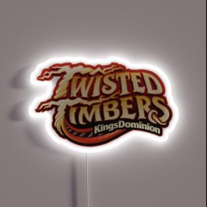 Twisted Timbers Roller Coaster RGB Neon Sign