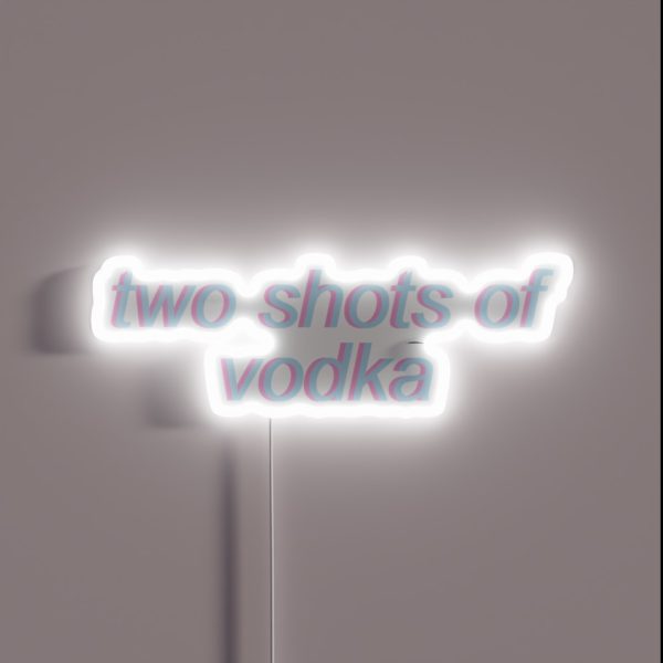 Two Shots Of Vodka Vine RGB Neon Sign
