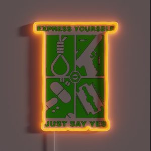 Type O Negative Express Yourself Just Say Yes RGB Neon Sign