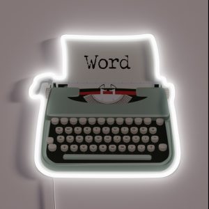 Typewriter Word RGB Neon Sign