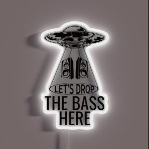 UFO Alien Rave EDM Underground Rave Bass Music Gift RGB Neon Sign