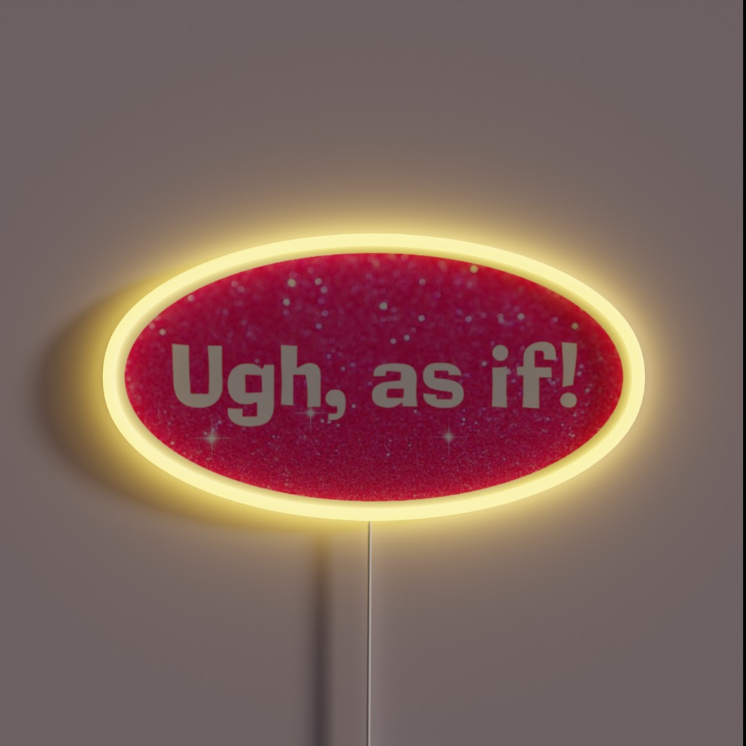 Ugh As If Clueless RGB Neon Sign Ugh As If Clueless RGB Neon Sign
