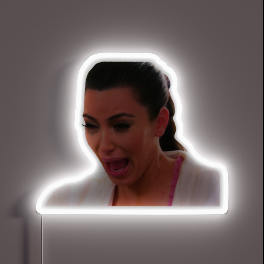 Ugly Kim Crying Face RGB Neon Sign Ugly Kim Crying Face RGB Neon Sign