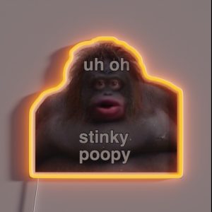 Uh Oh Stinky Poop RGB Neon Sign