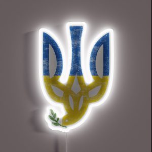 Ukraine Trident No War Slava Ukraina Freedom Ukraine RGB Neon Sign