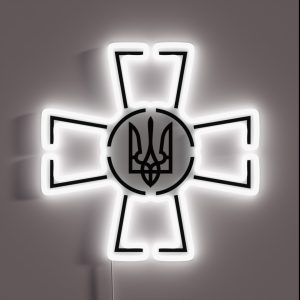 Ukraine Zelensky Ukrainian President Zelenskyy As Seen On TV Army RGB Neon Sign