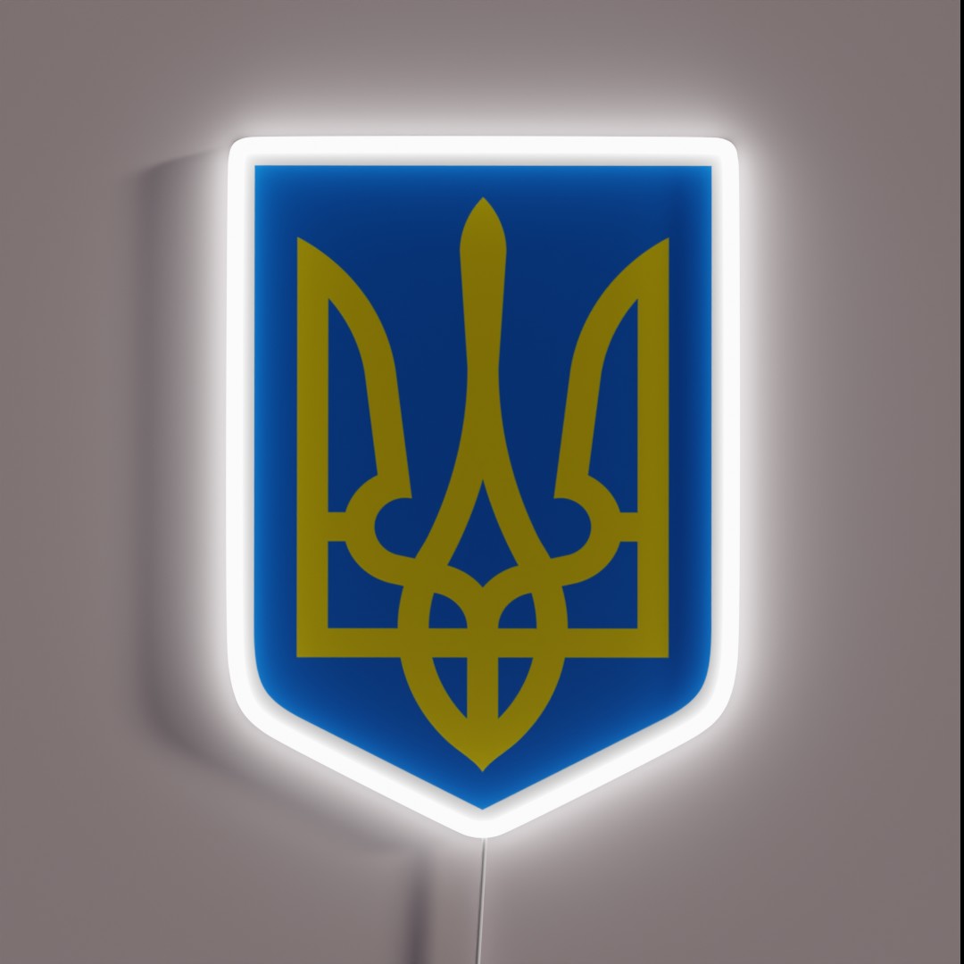 Ukrainian Coat Of Arms RGB Neon Sign Ukrainian Coat Of Arms RGB Neon Sign