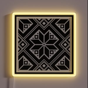 Ukrainian Pattern RGB Neon Sign
