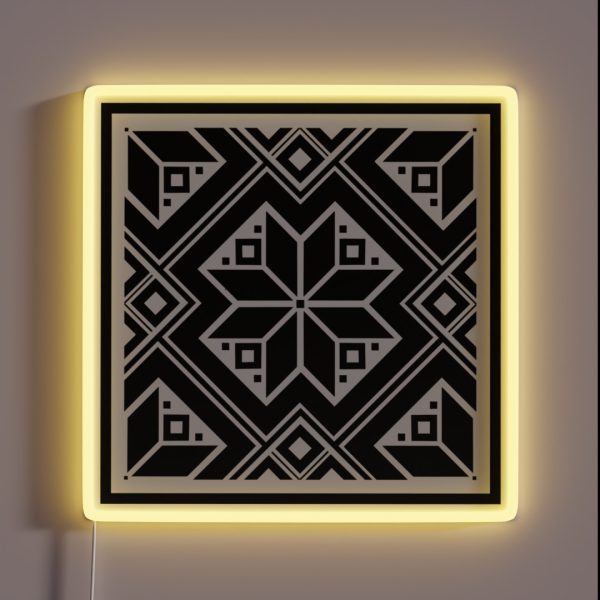 Ukrainian Pattern RGB Neon Sign