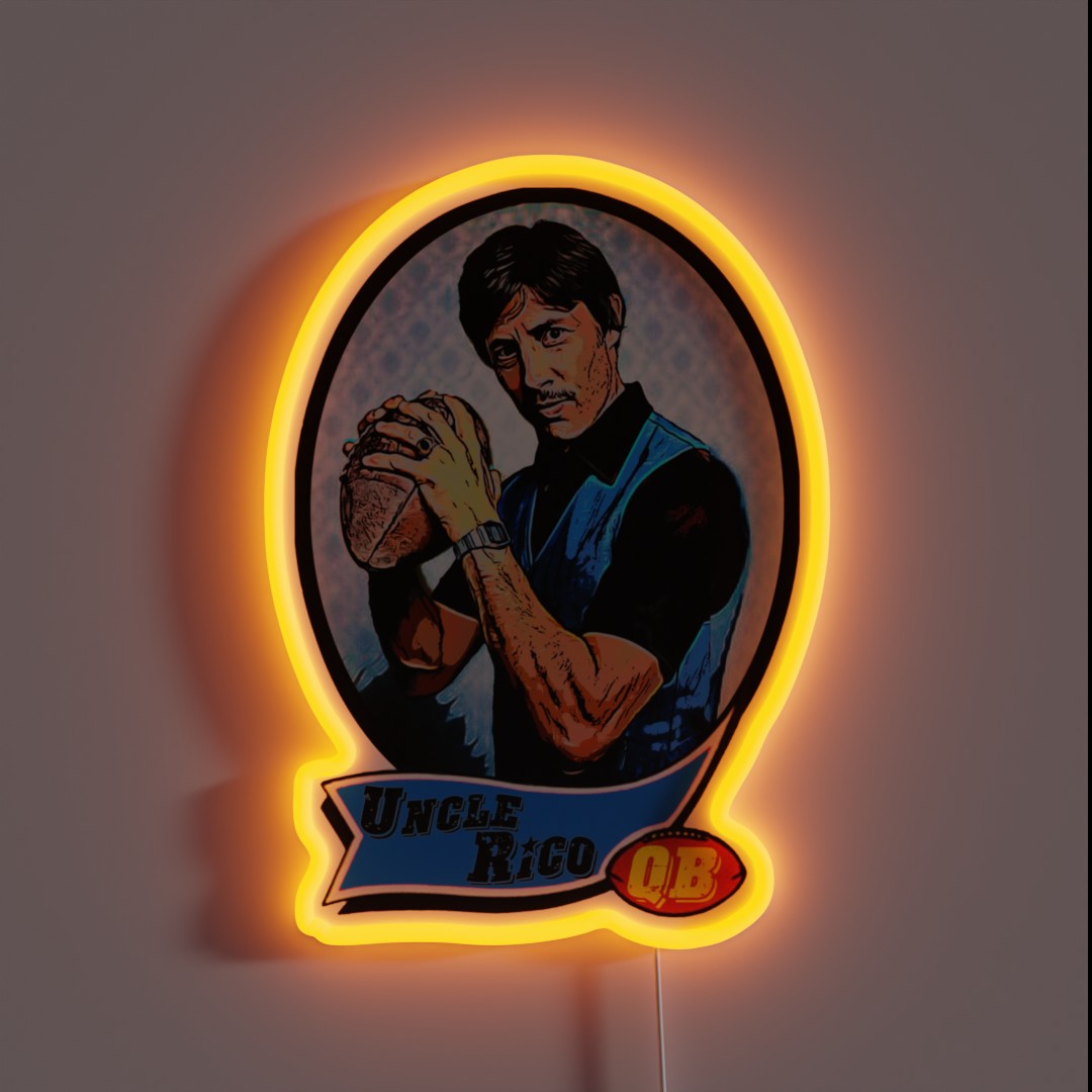 Uncle Rico Football Card RGB Neon Sign Uncle Rico Football Card RGB Neon Sign
