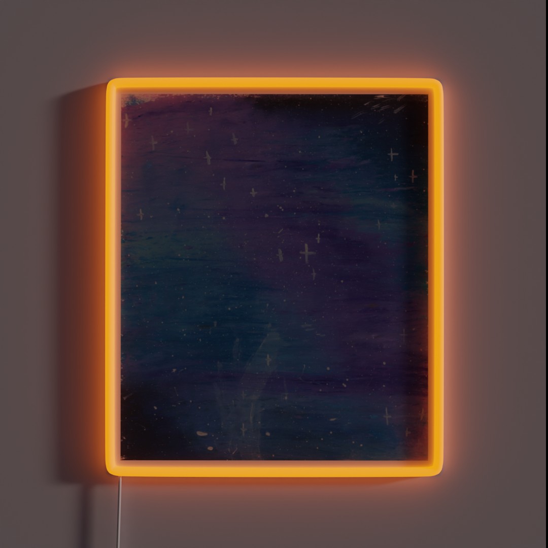 Unfamilar Waters Space Themed Oil Pastel Print RGB Neon Sign Unfamilar Waters Space Themed Oil Pastel Print RGB Neon Sign
