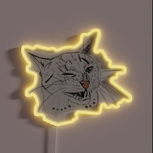 Unhappy Cat RGB Neon Sign Unhappy Cat RGB Neon Sign