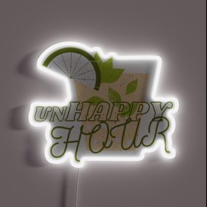 Unhappy HOUR RGB Neon Sign