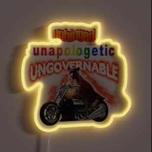 Unhinged Unapologetic Ungovernable Raccoon RGB Neon Sign Unhinged Unapologetic Ungovernable Raccoon RGB Neon Sign