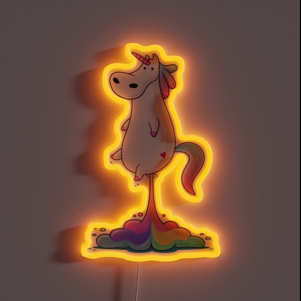 Unicorn Fart RGB Neon Sign