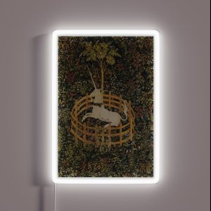 UNICORN IN CAPTIVITY AND GOTHIC FANTASY FLOWERS GREEN FLORAL MOTIFS RGB Neon Sign UNICORN IN CAPTIVITY AND GOTHIC FANTASY FLOWERS GREEN FLORAL MOTIFS RGB Neon Sign