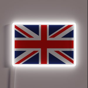 Union Jack Flag Of The United Kingdom RGB Neon Sign