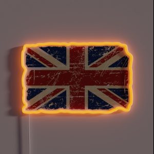 United Kingdom Union Jack Flag RGB Neon Sign United Kingdom Union Jack Flag RGB Neon Sign