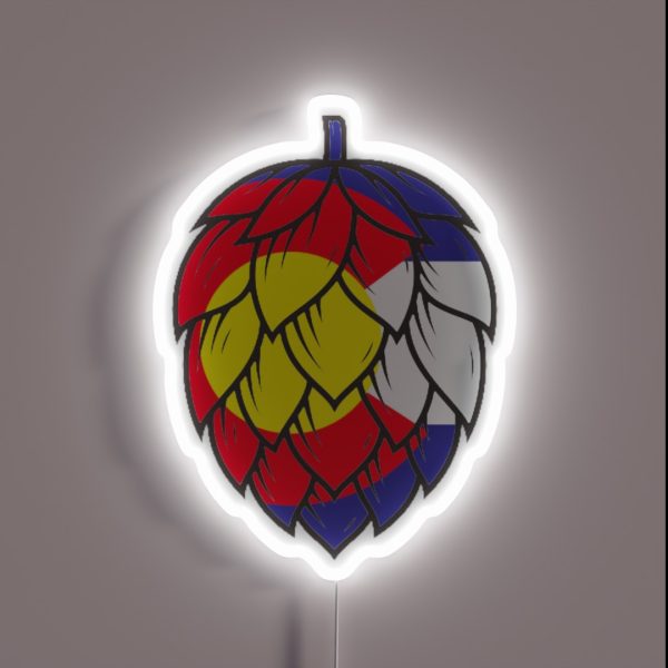 United States Of Hops Colorado Craft Beer RGB Neon Sign