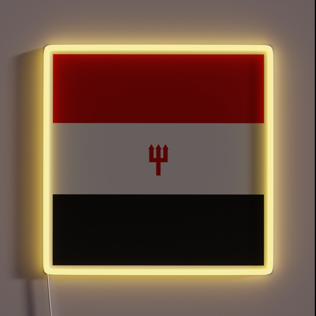 United Trident Red White And Black RGB Neon Sign United Trident Red White And Black RGB Neon Sign