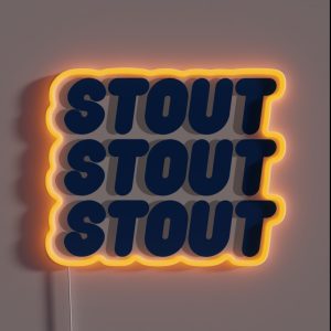 University Of Wisconsin Stout Repetitive Text RGB Neon Sign