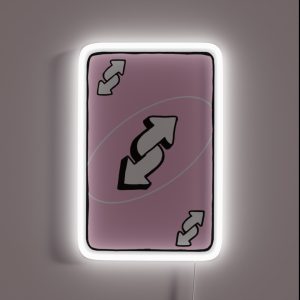 Uno Reverse Card Pastel Pink RGB Neon Sign Uno Reverse Card Pastel Pink RGB Neon Sign