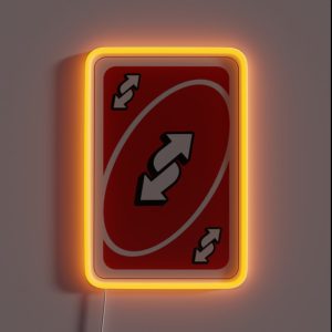 UNO Reverse Card Red RGB Neon Sign