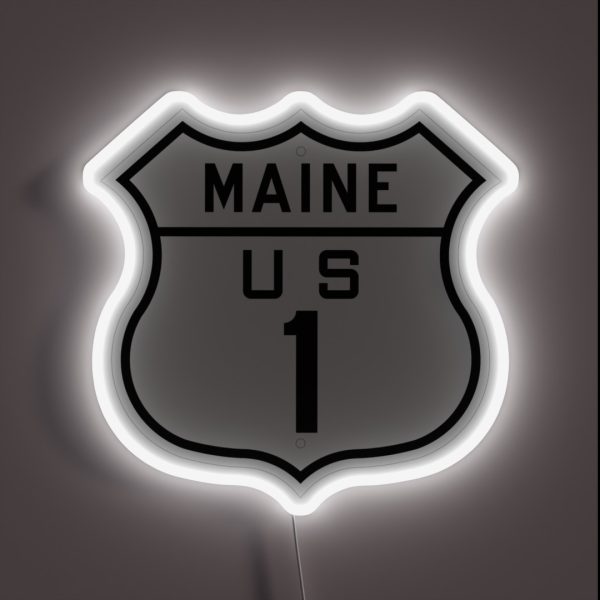 US Highway 1 Maine 1926 United States Highway RGB Neon Sign