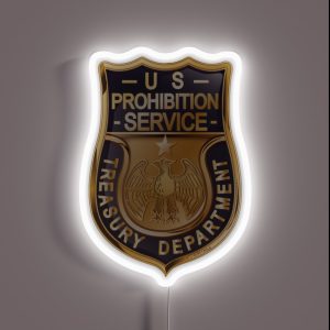 US Prohibition Service Badge RGB Neon Sign