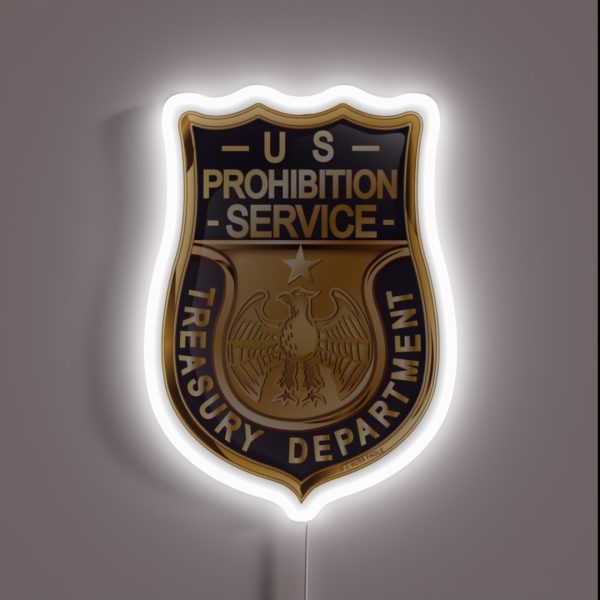 US Prohibition Service Badge RGB Neon Sign