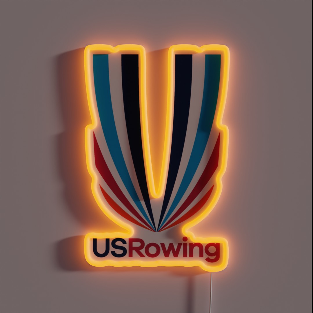 US Rowing Team USA Rowing RGB Neon Sign US Rowing Team USA Rowing RGB Neon Sign