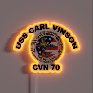 USS Carl Vinson CVN 70 Crest RGB Neon Sign
