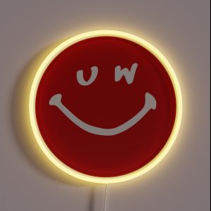 UW Smiley Face RGB Neon Sign