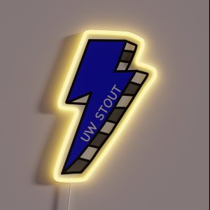 UW Stout Lightning RGB Neon Sign