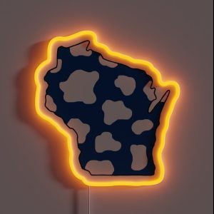 UW Stout Pattern Wisconsin RGB Neon Sign