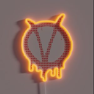 V For Vendetta V S Sign RGB Neon Sign