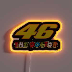 Valentino Rossi S Race Number RGB Neon Sign